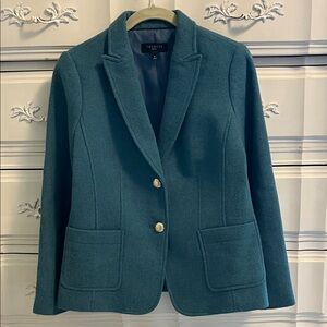 Talbots Turquoise Part-Wool Blazer